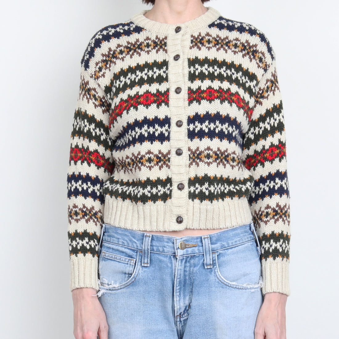 Ramie/Cotton Crop Cardigan