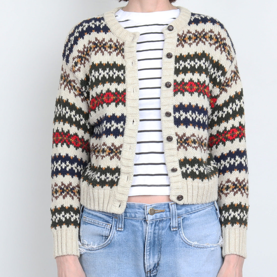 Ramie/Cotton Crop Cardigan