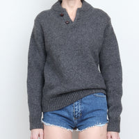 L.L.Bean Lambswool Henley Sweater