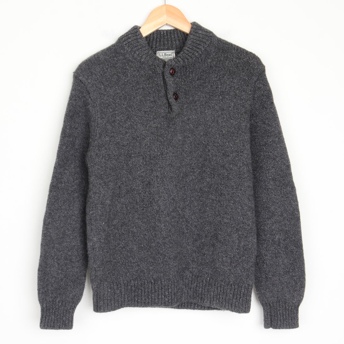 L.L.Bean Lambswool Henley Sweater