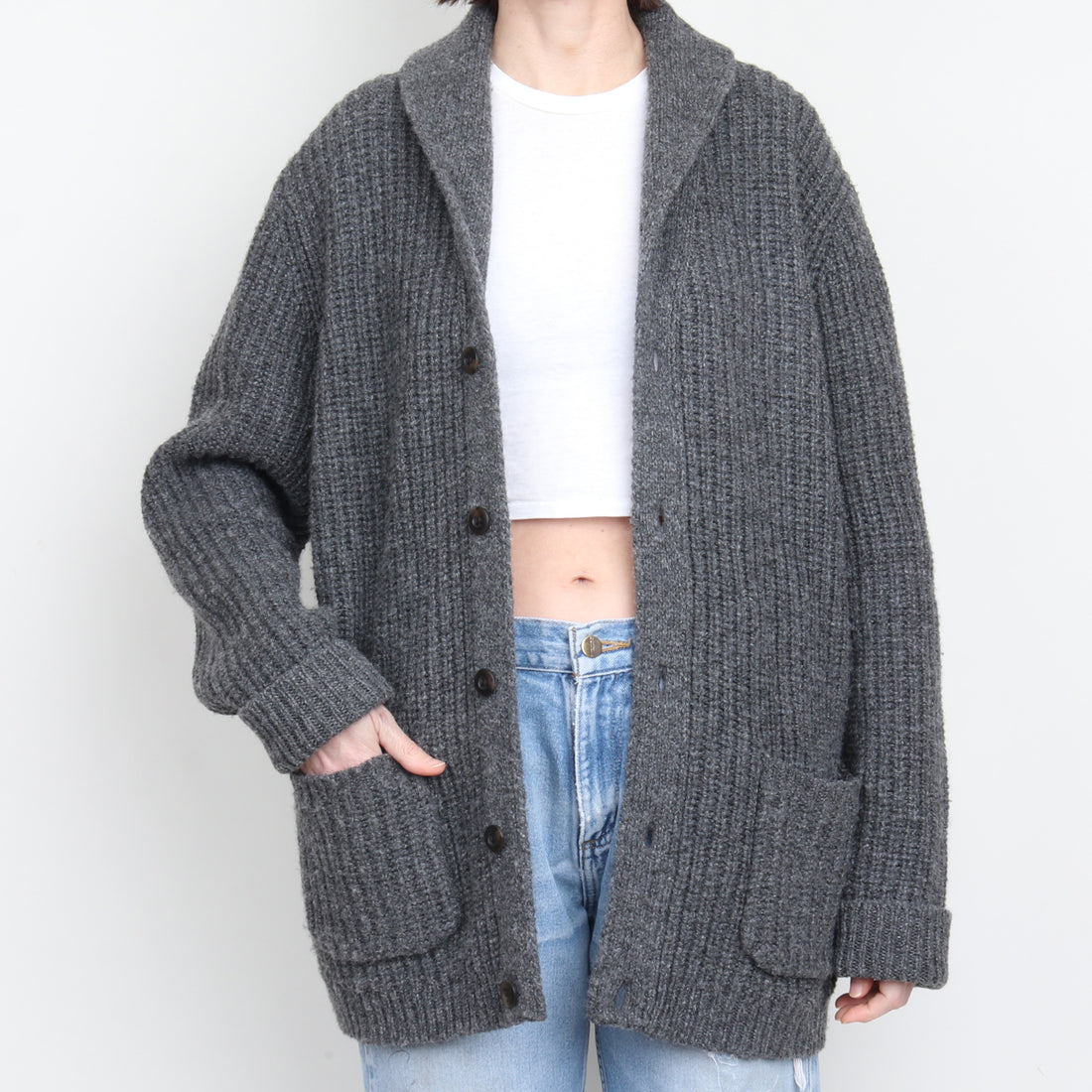 L.L.Bean Lambswool Cardigan XL
