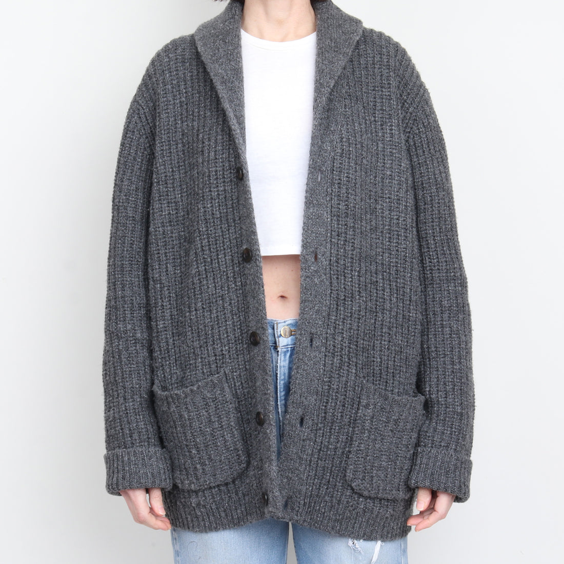L.L.Bean Lambswool Cardigan XL