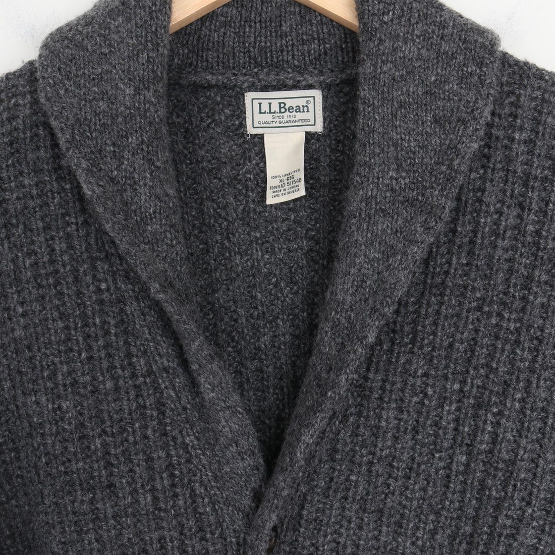 L.L.Bean Lambswool Cardigan XL