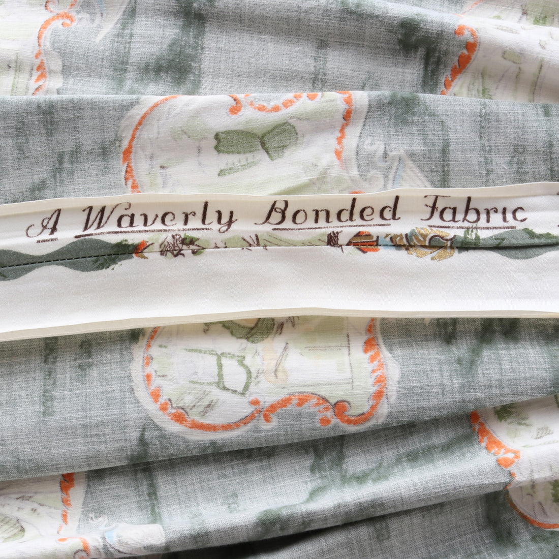 1970s Colonial Print Maxi Skirt S