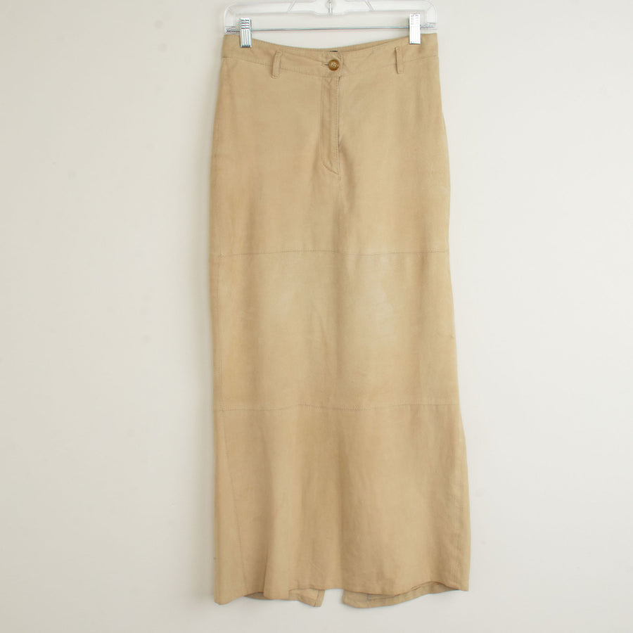 Max Mara Lamb Suede Maxi Skirt