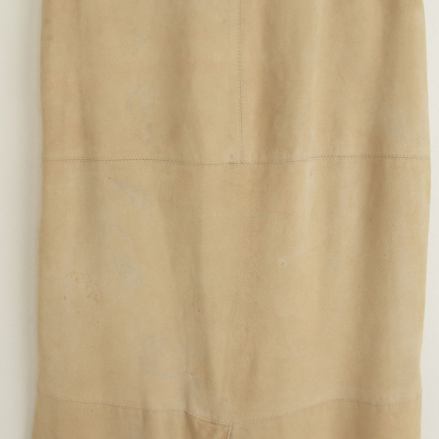 Max Mara Lamb Suede Maxi Skirt