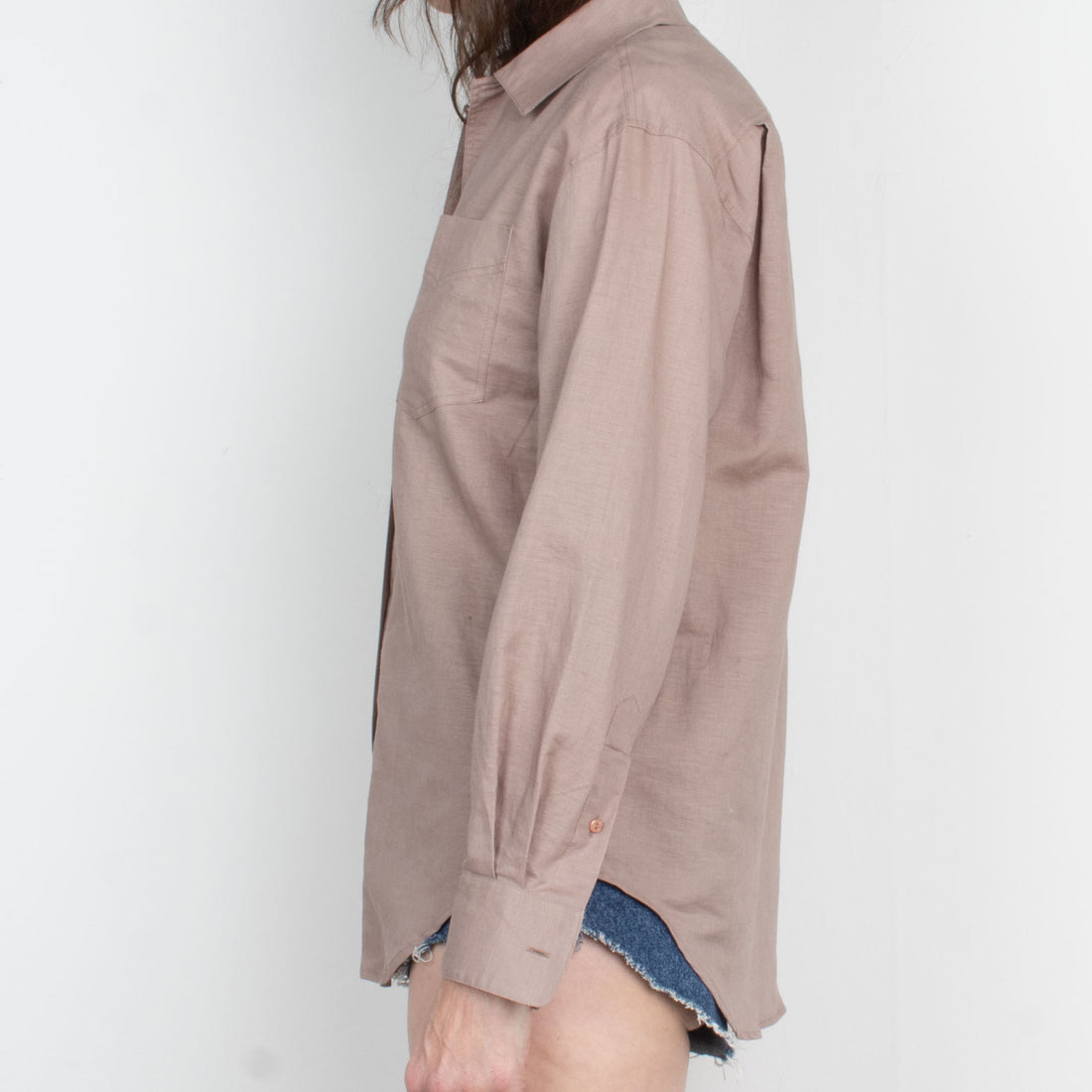 Mushroom Linen / Cotton Shirt