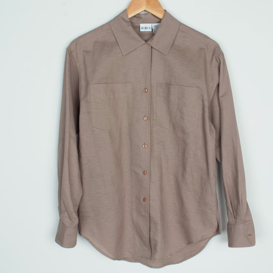 Mushroom Linen / Cotton Shirt