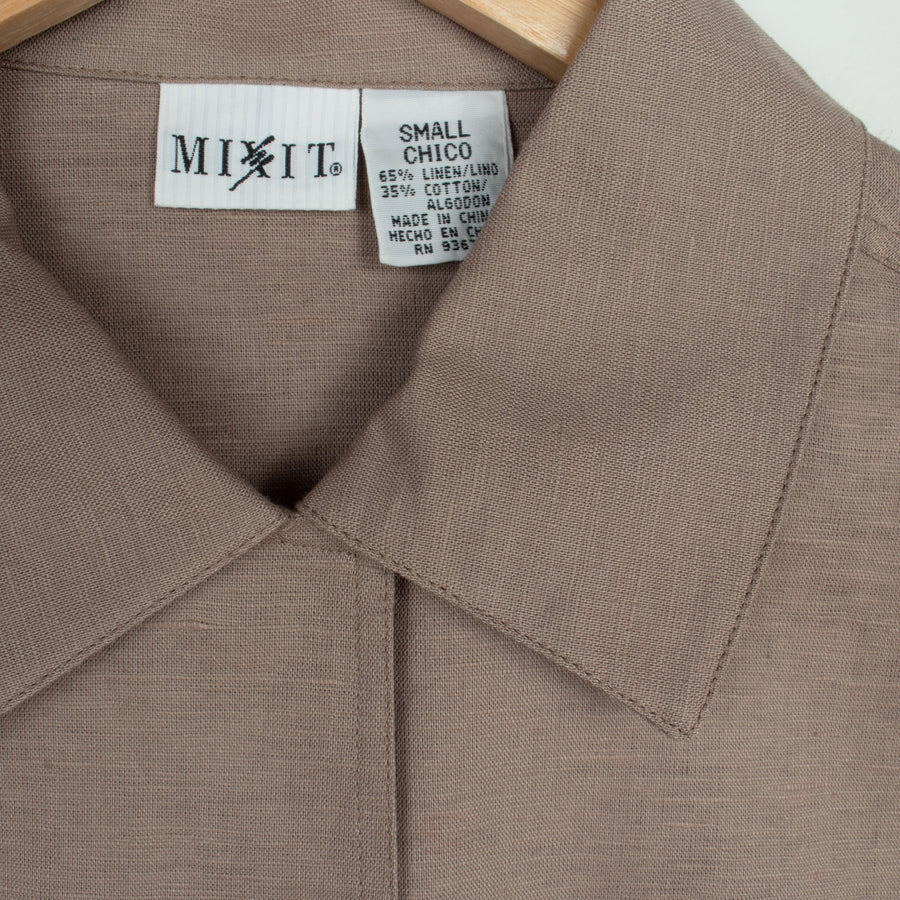 Mushroom Linen / Cotton Shirt