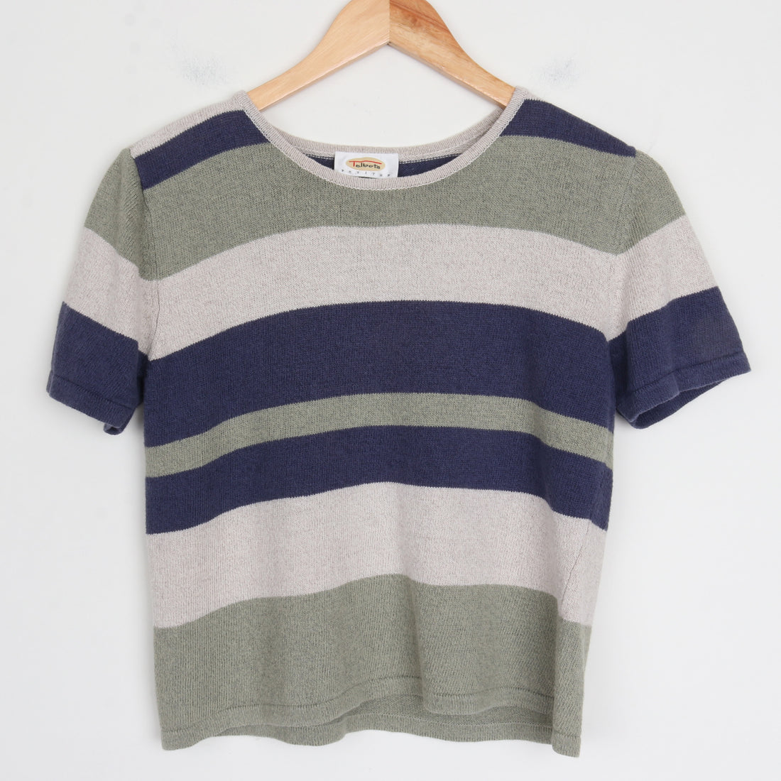 Stripe Silk Knit Top S/M