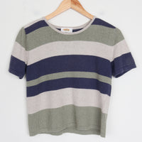 Stripe Silk Knit Top S/M