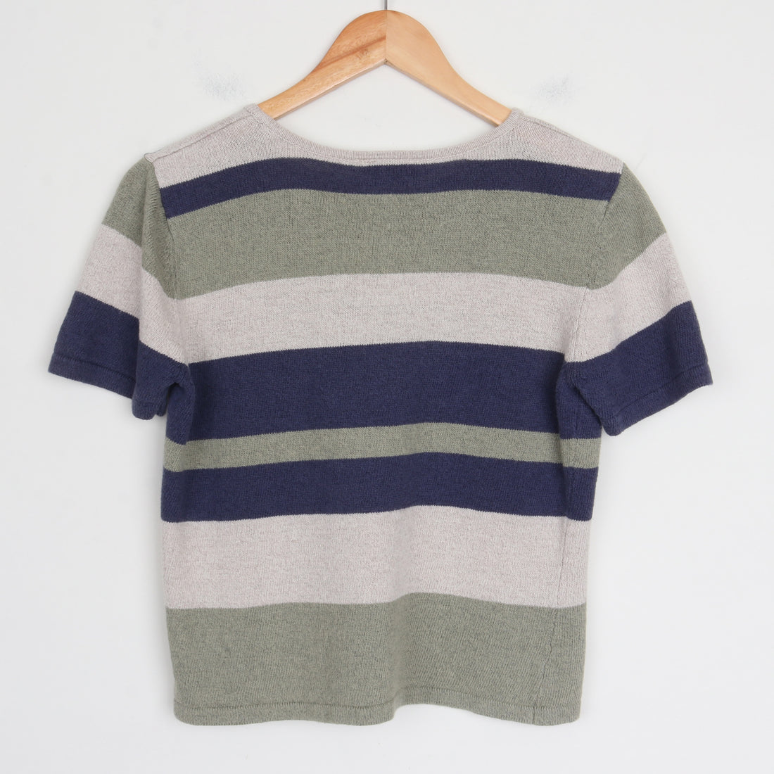 Stripe Silk Knit Top S/M