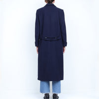 Navy 100% Wool Coat