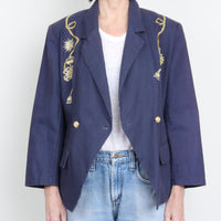 Ramie/Cotton Nautical Blazer