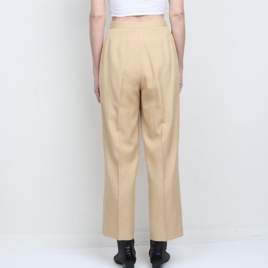 Neutral Pleated Trouser