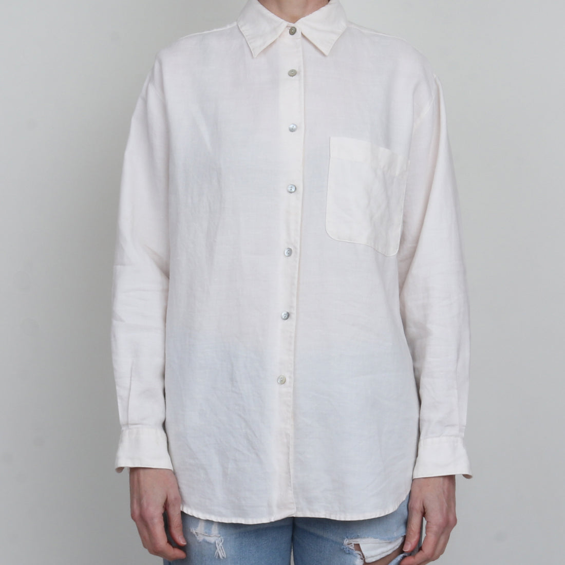White Linen Shirt S/M