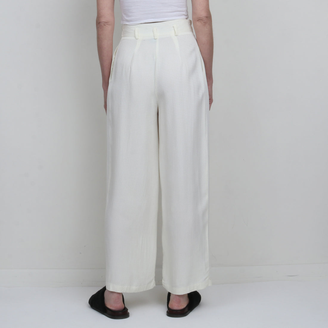 Pale Yellow Wide Leg Pants S