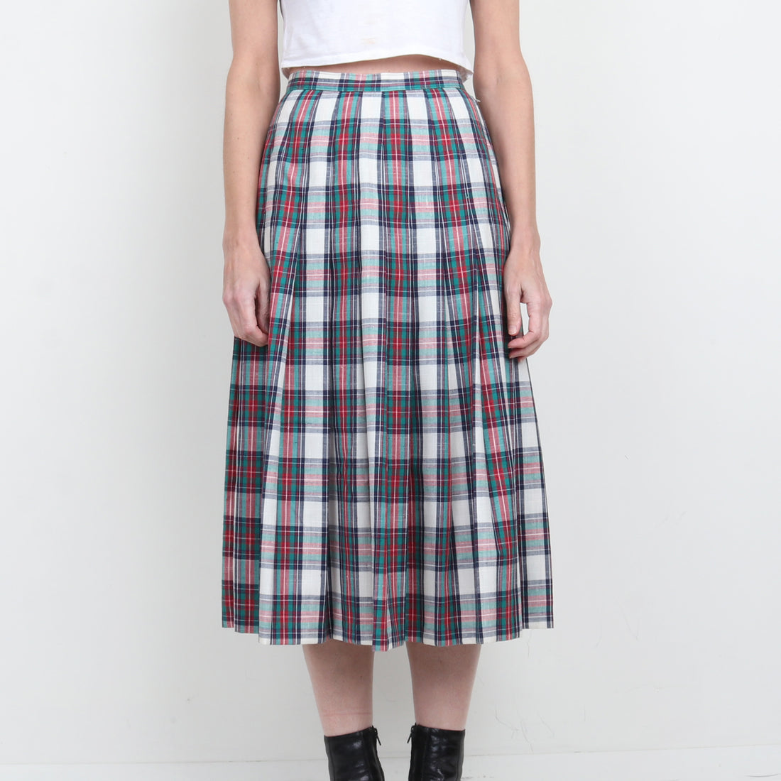 Pendleton Plaid Pleated Skirt