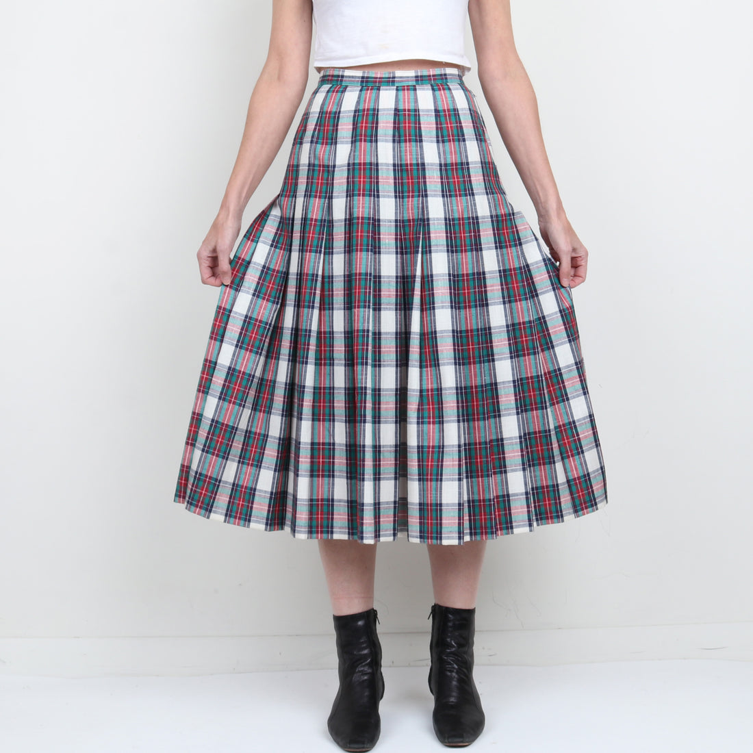 Pendleton Plaid Pleated Skirt