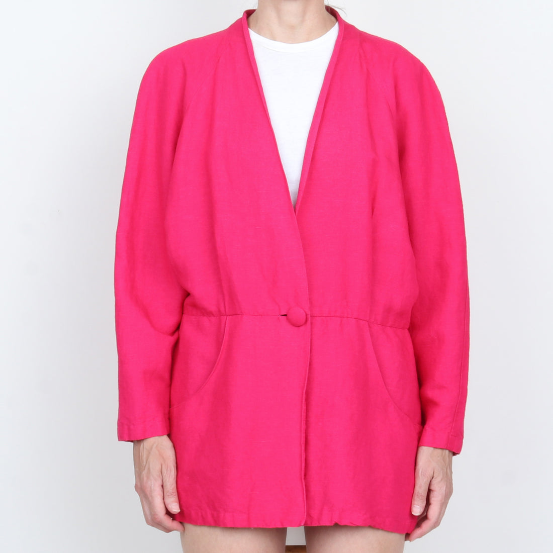 Magenta Linen Jacket