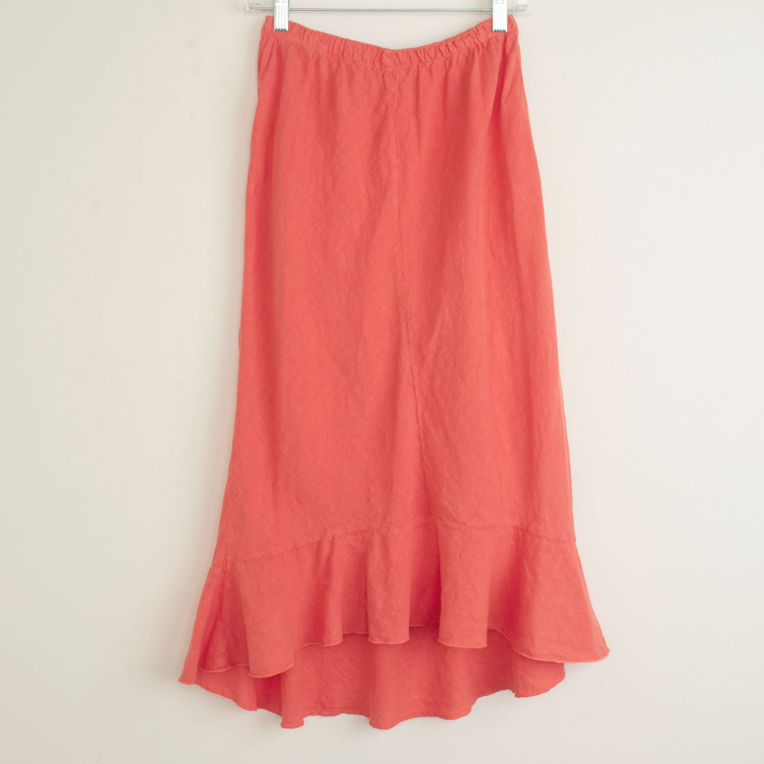 Guava Linen Midi Skirt