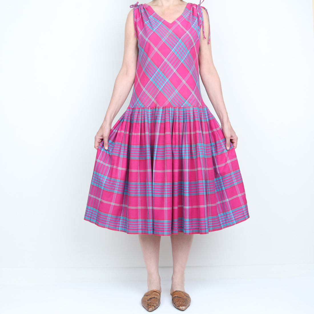 Pink Plaid Dress