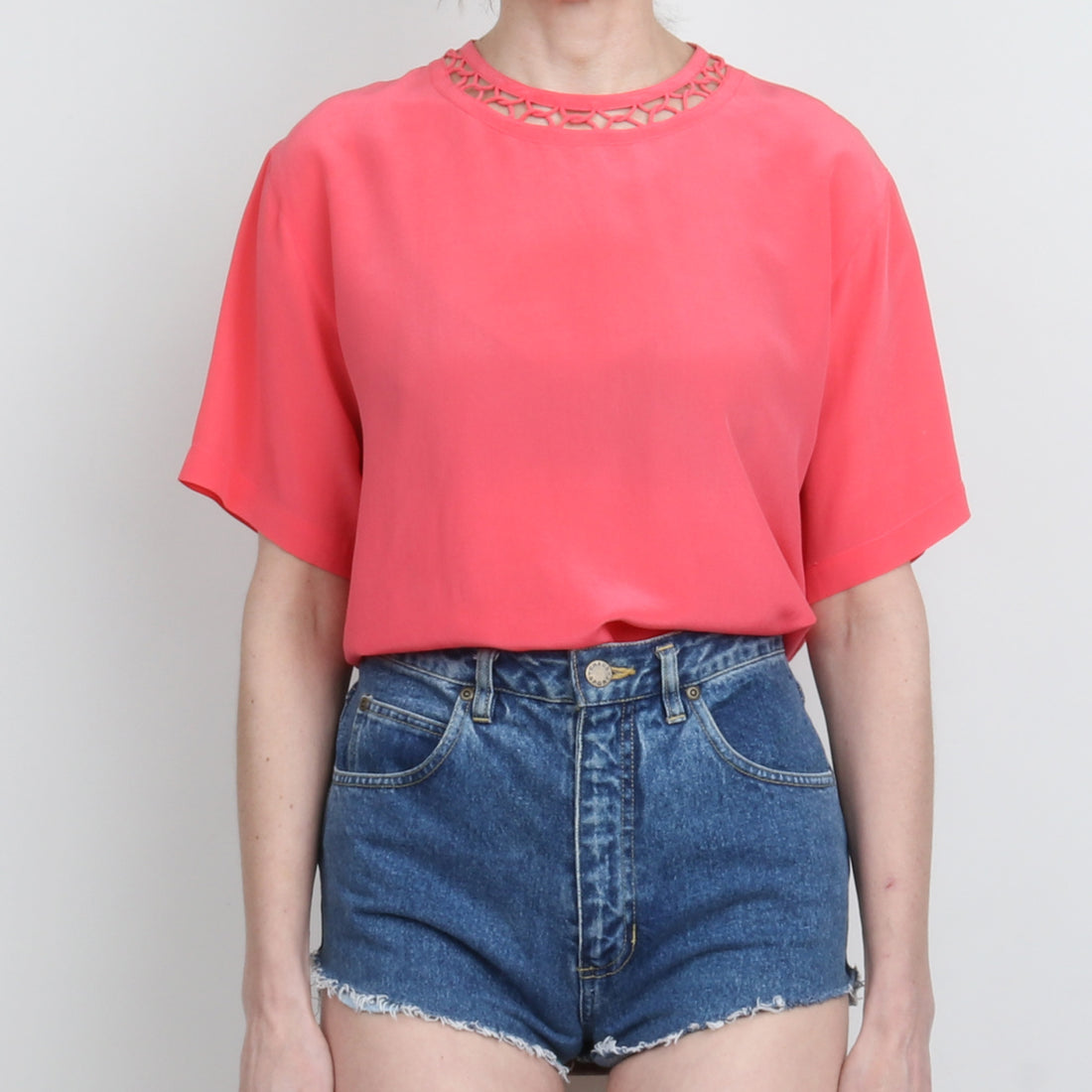 Guava Silk Blouse