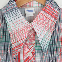 70s Dagger Collar Plaid Shirt