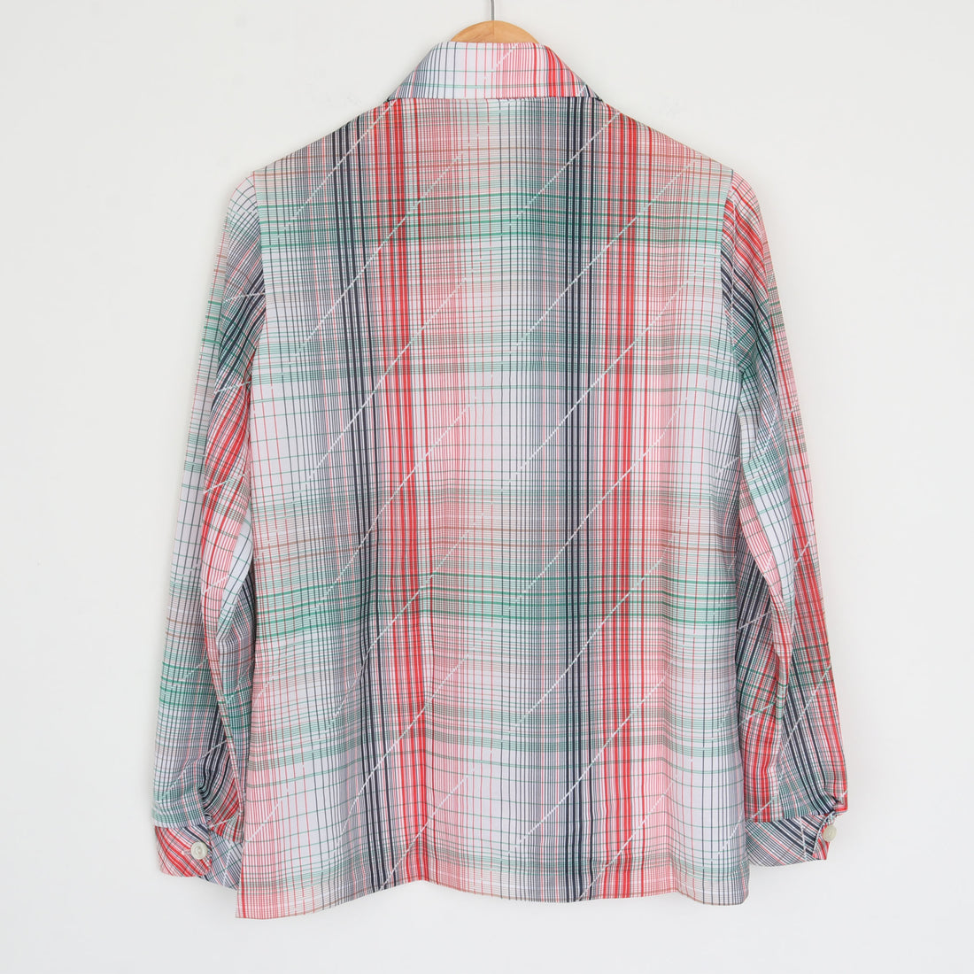 70s Dagger Collar Plaid Shirt