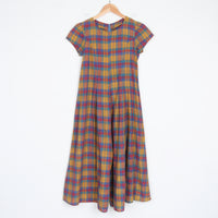 1970s Plaid Culotte Jumpsuit XS