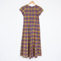 1970s Plaid Culotte Jumpsuit XS