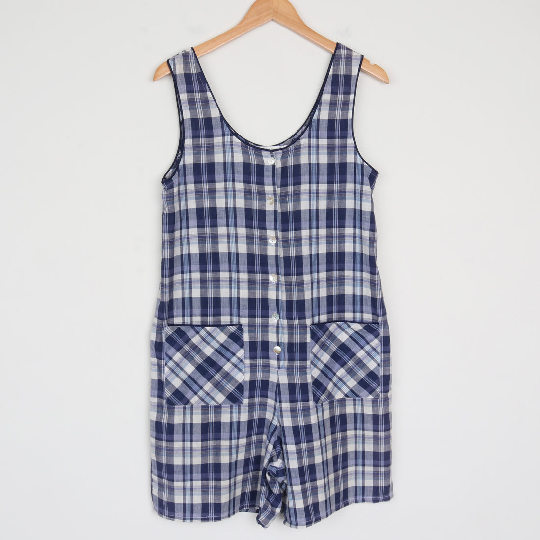 Plaid Cotton Romper