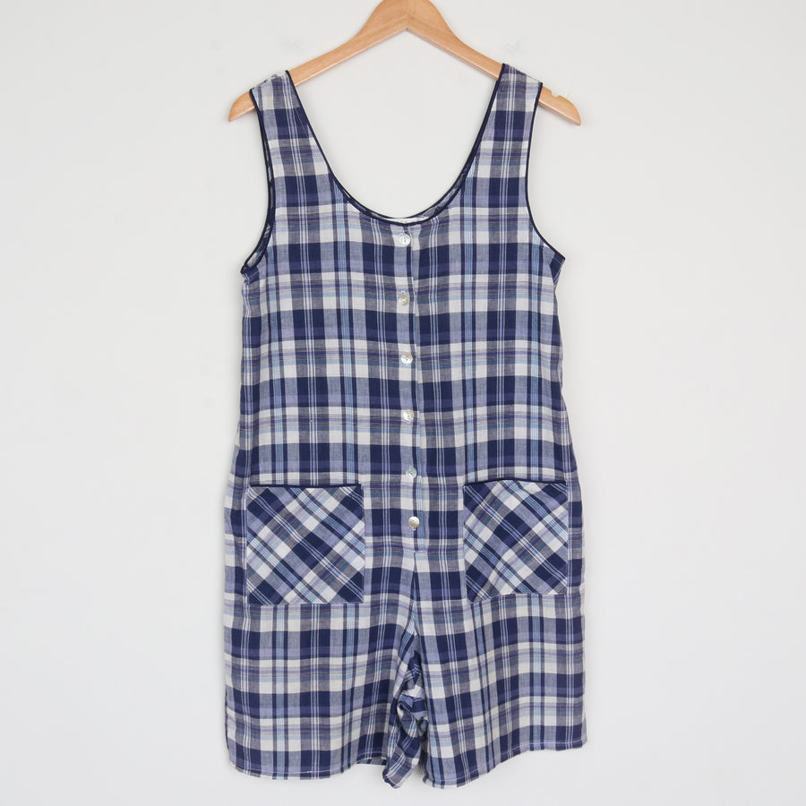 Plaid Cotton Romper