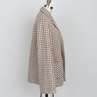 1960s Gingham Plaid Wool Jacket