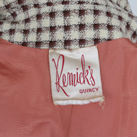 1960s Gingham Plaid Wool Jacket
