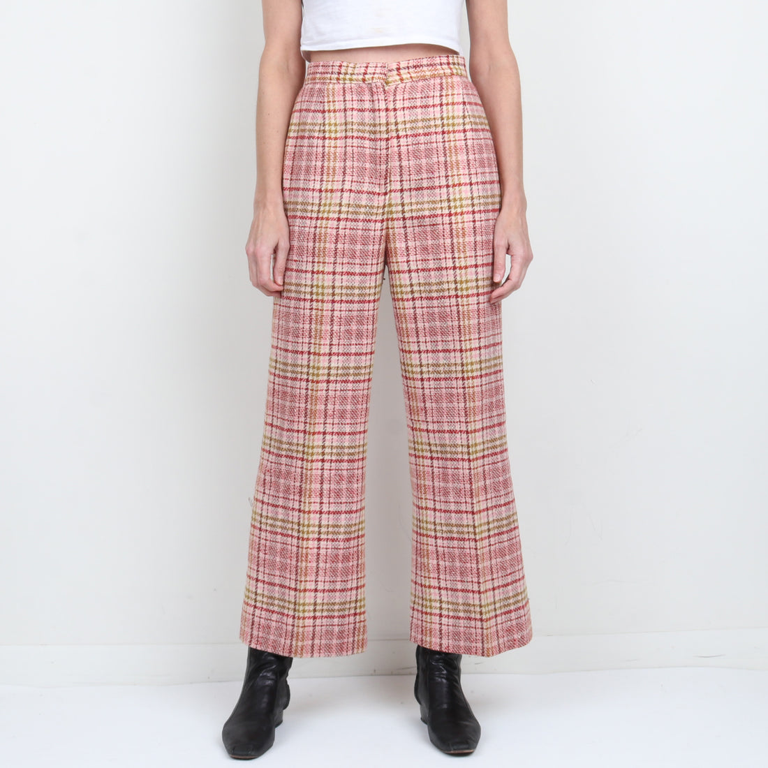 1970s 100% Wool Plaid Trouser
