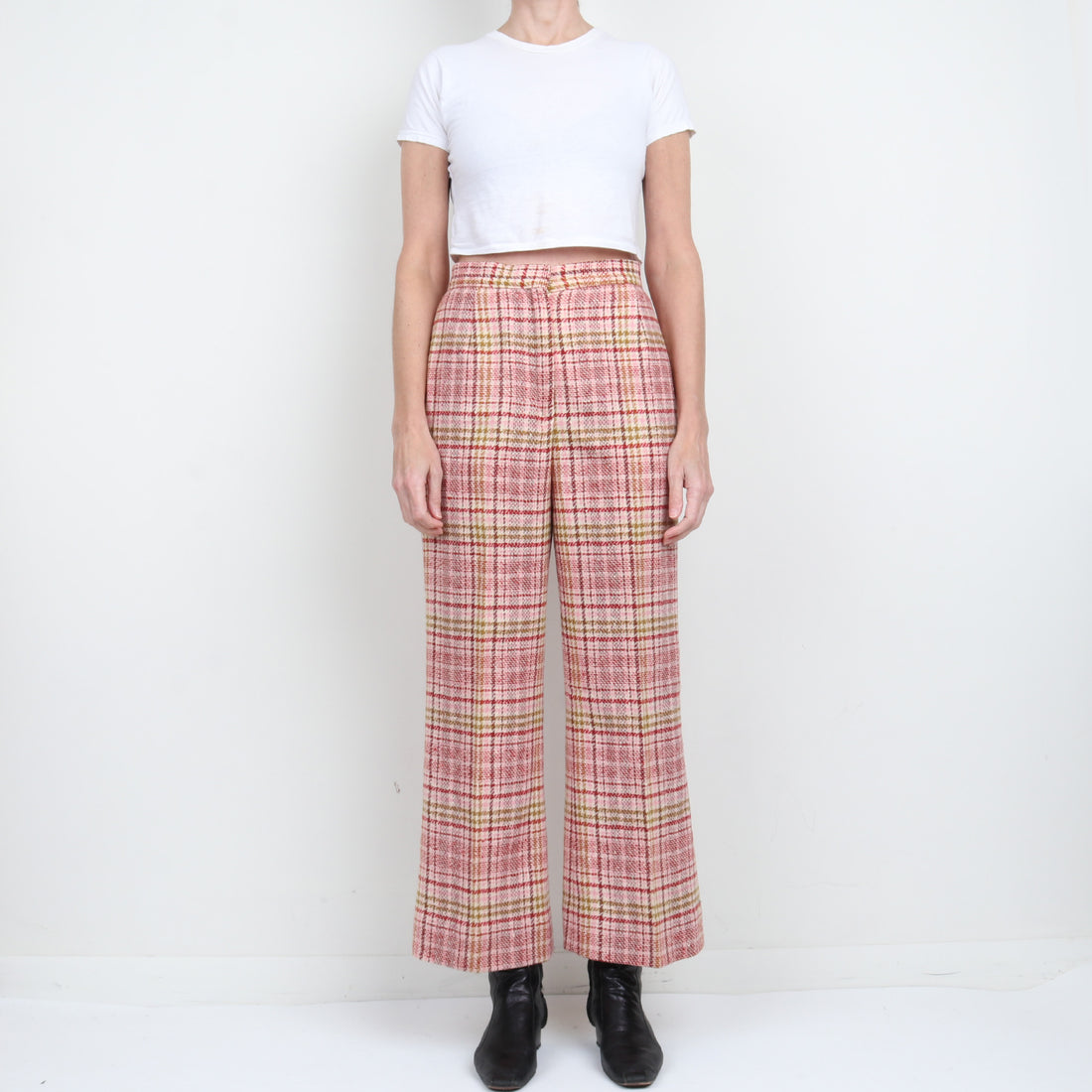1970s 100% Wool Plaid Trouser