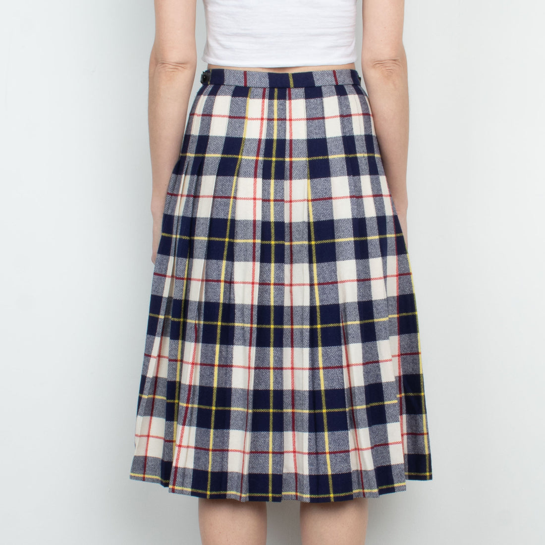 Plaid Wool Pleated Skirt Ireland