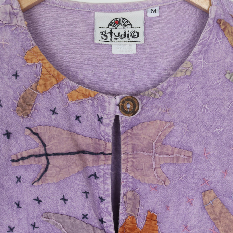 Applique Cotton Shirt/Jacket