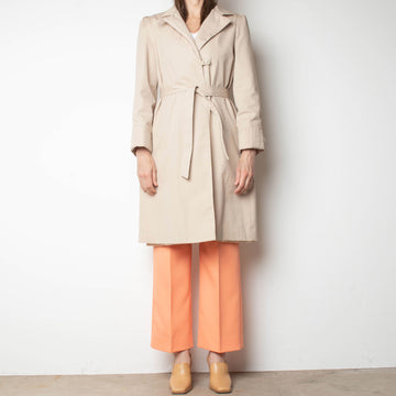 70s Quilted Trench Coat