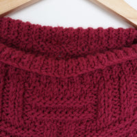 Raspberry Hand-knit Sweater