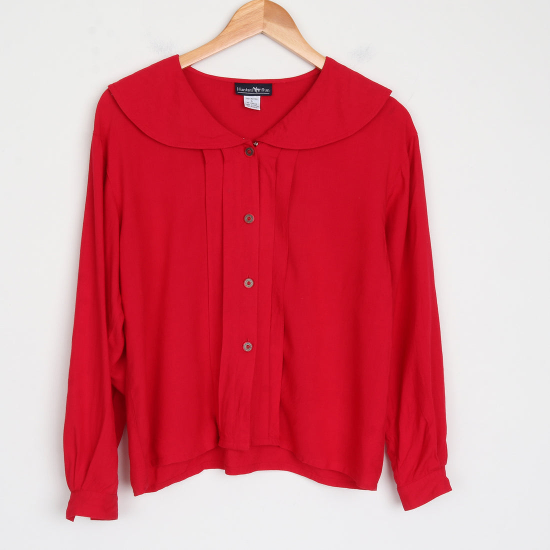 Red Peter Pan Collar Blouse