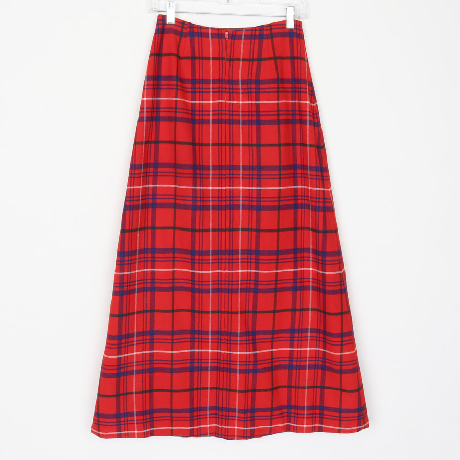 70s Plaid Maxi Skirt