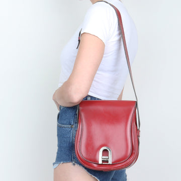 Italian Leather Saddle Bag