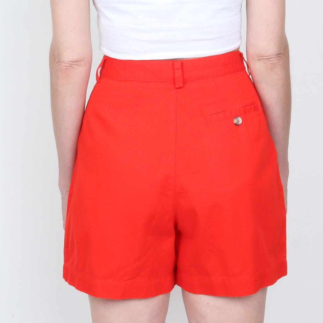 Red Cotton Shorts