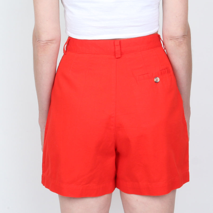 Red Cotton Shorts