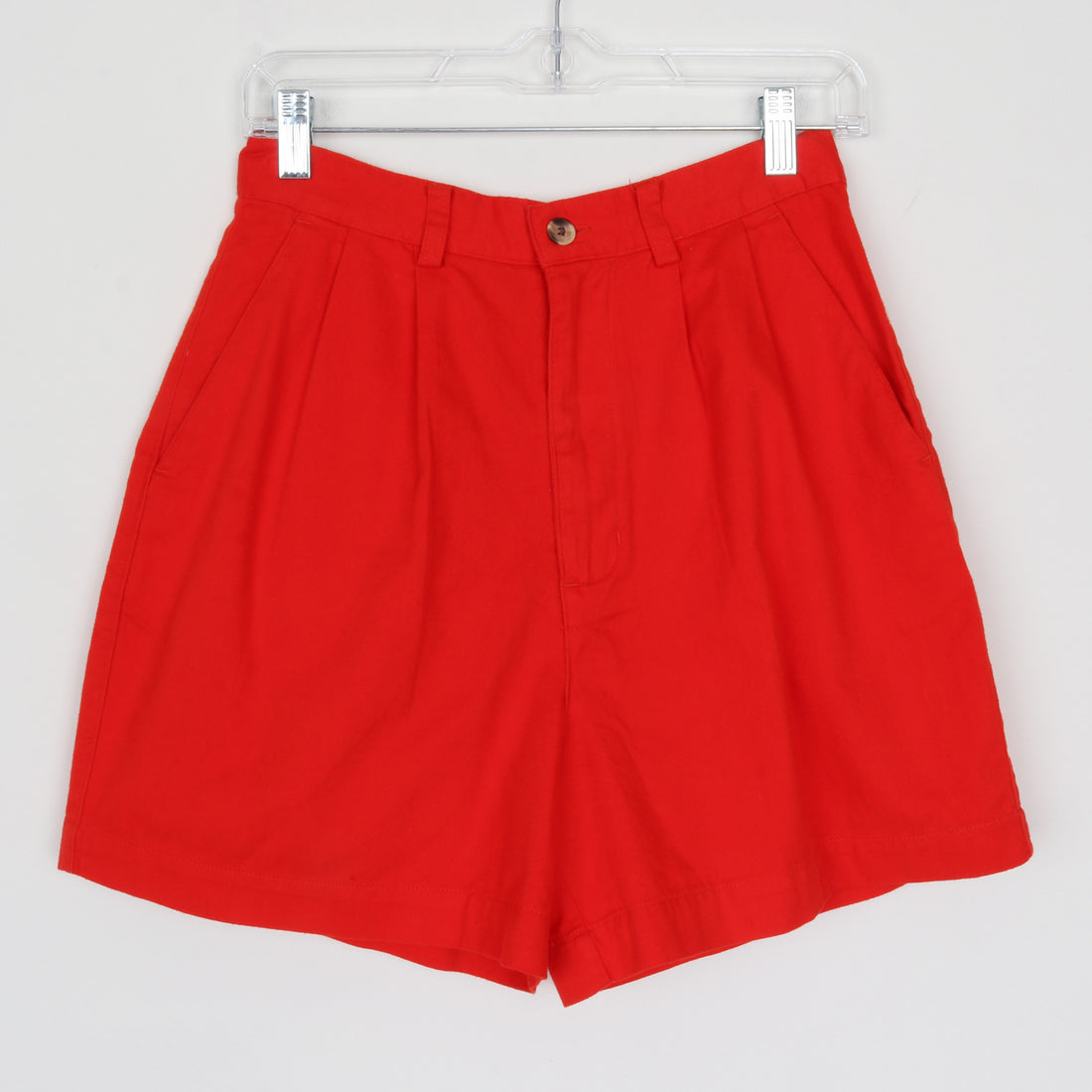 Red Cotton Shorts