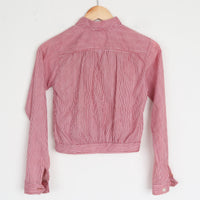 70s Red Stripe Crop Shirt