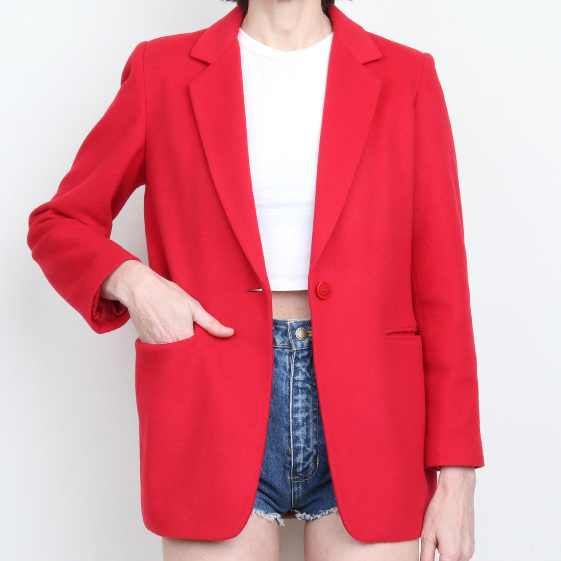 Red Wool/Cashmere Blazer