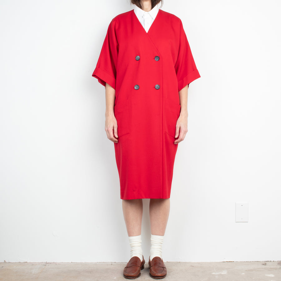 Red Wool Coat Dress